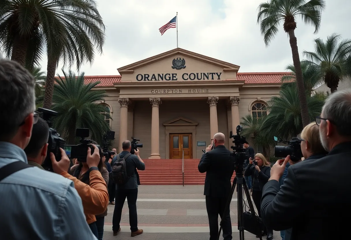 View of Orange County Courthouse during a bribery case