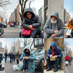 Scenes depicting the challenges of homelessness in Orange County
