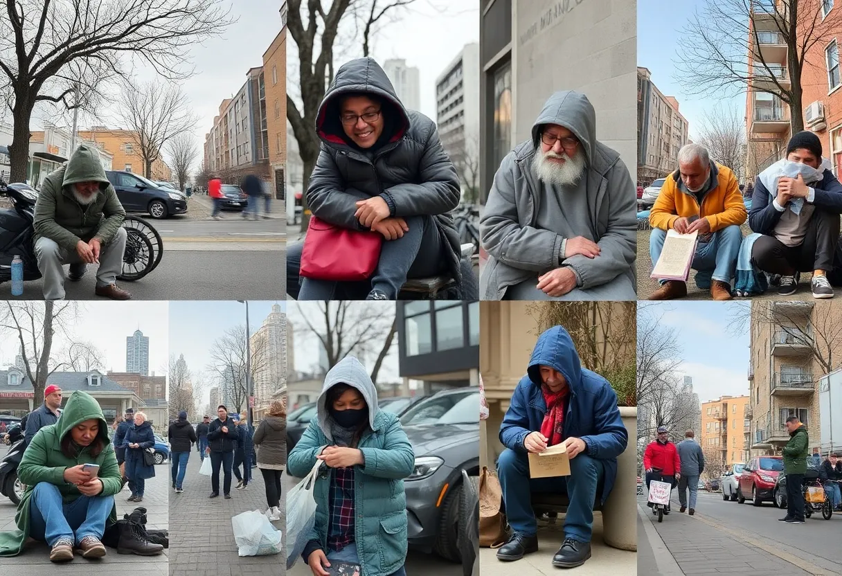 Scenes depicting the challenges of homelessness in Orange County