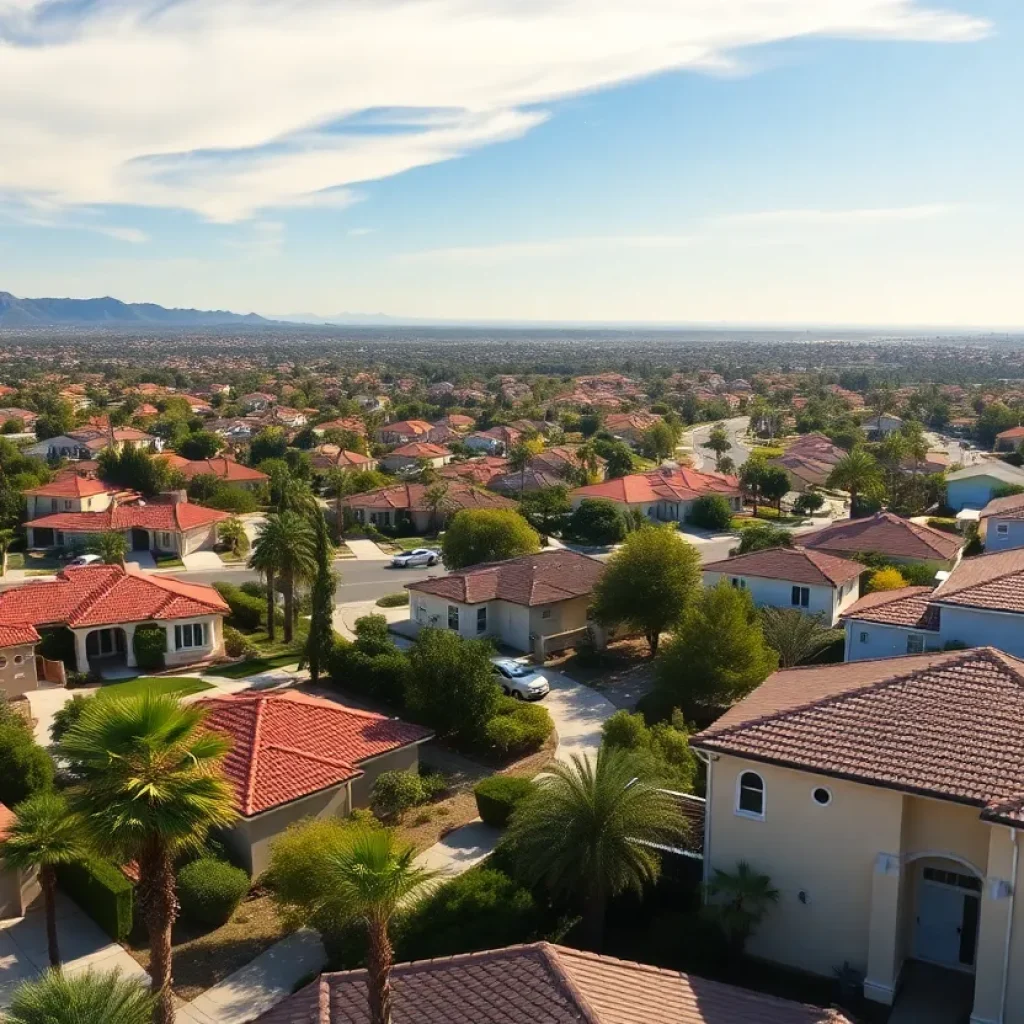 Residential view of diverse housing in Orange County