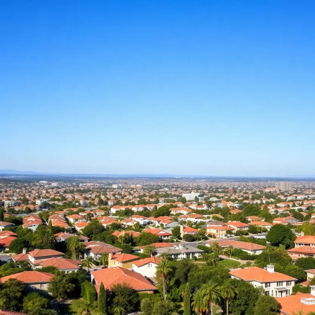 Cityscape of Orange County showcasing affluent neighborhoods