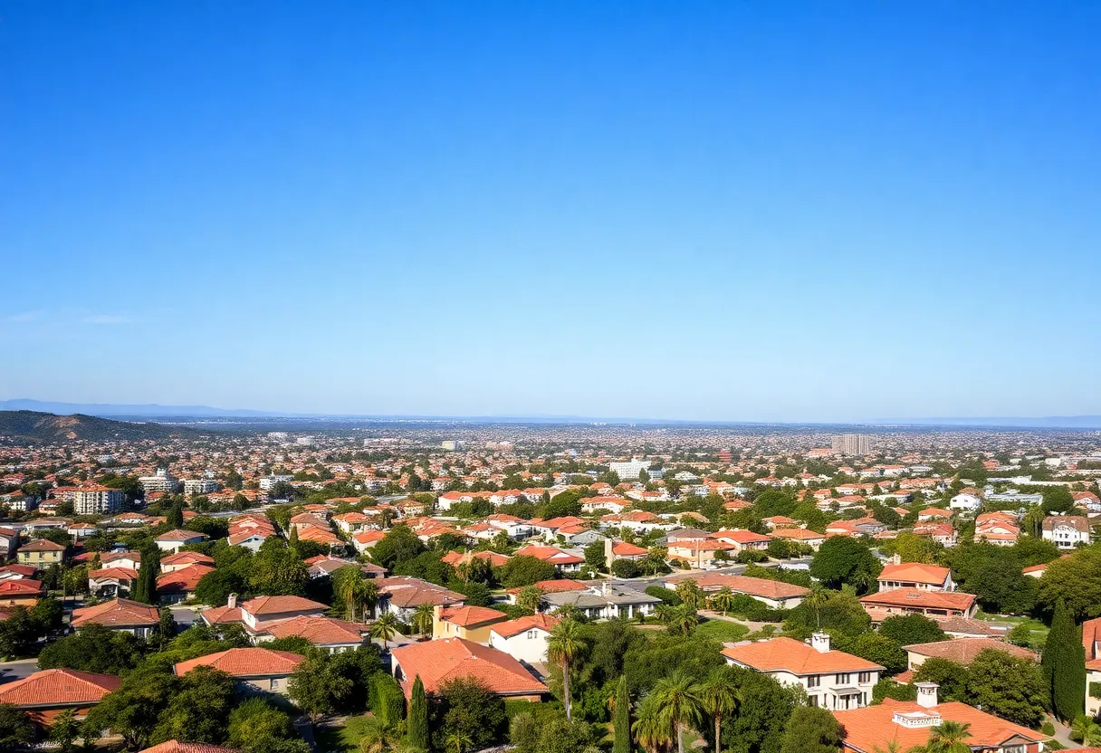 Cityscape of Orange County showcasing affluent neighborhoods