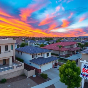 Suburban homes in Southern California with sold signs