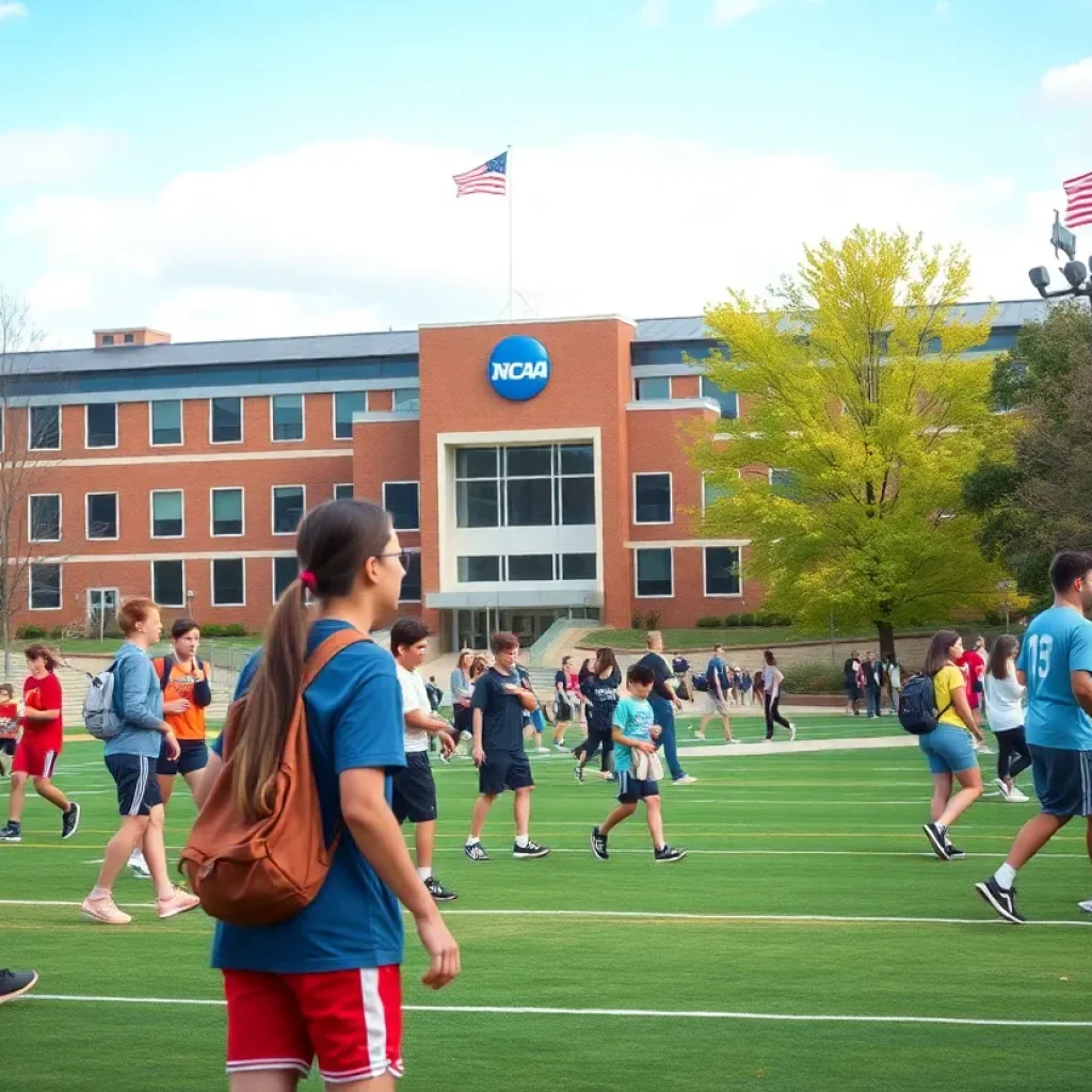 Vanguard University athletes training on campus