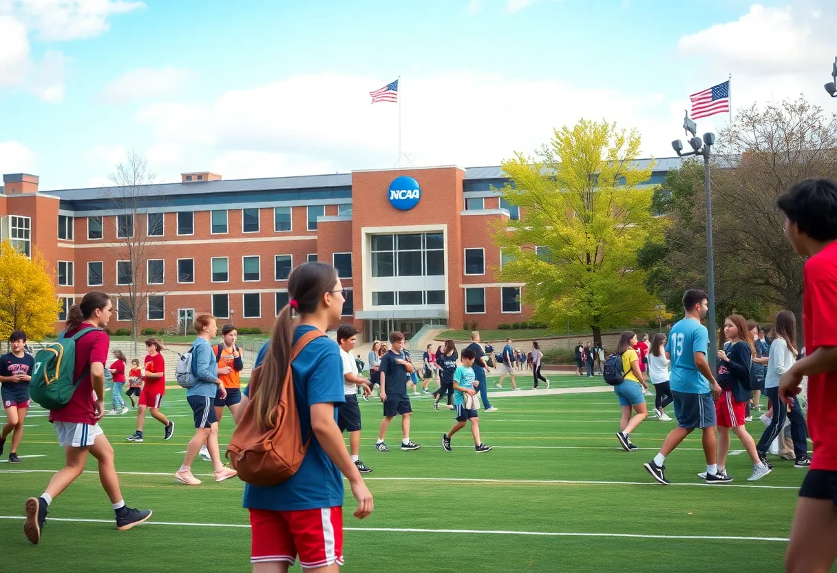 Vanguard University athletes training on campus