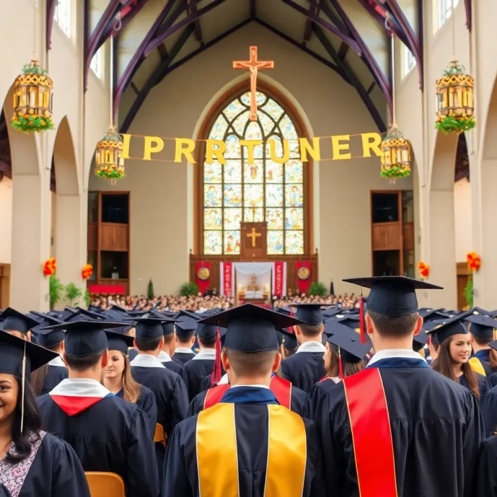 Graduates at Vanguard University Commencement Ceremony