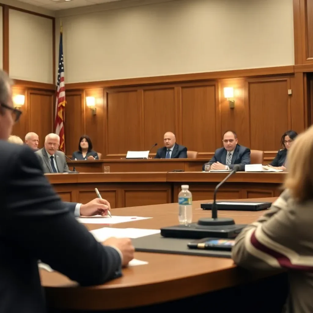City council members discussing fraud prevention at a meeting
