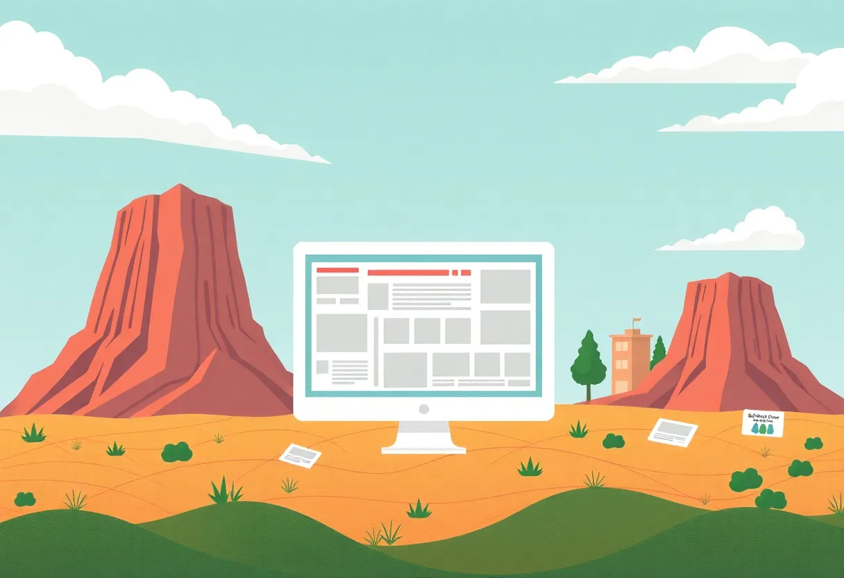 Illustration representing the negative effects of AB 566 on California's digital landscape