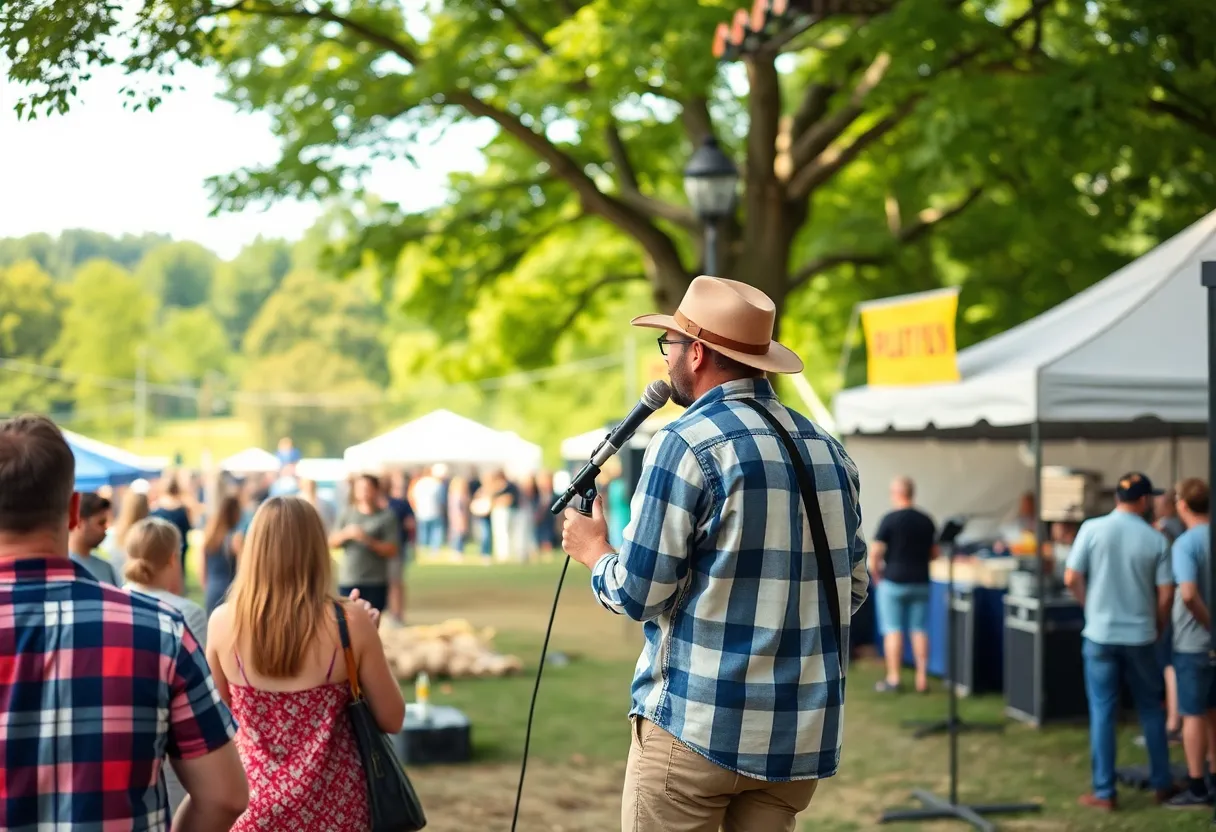 Festival attendees enjoying Boots In The Park.