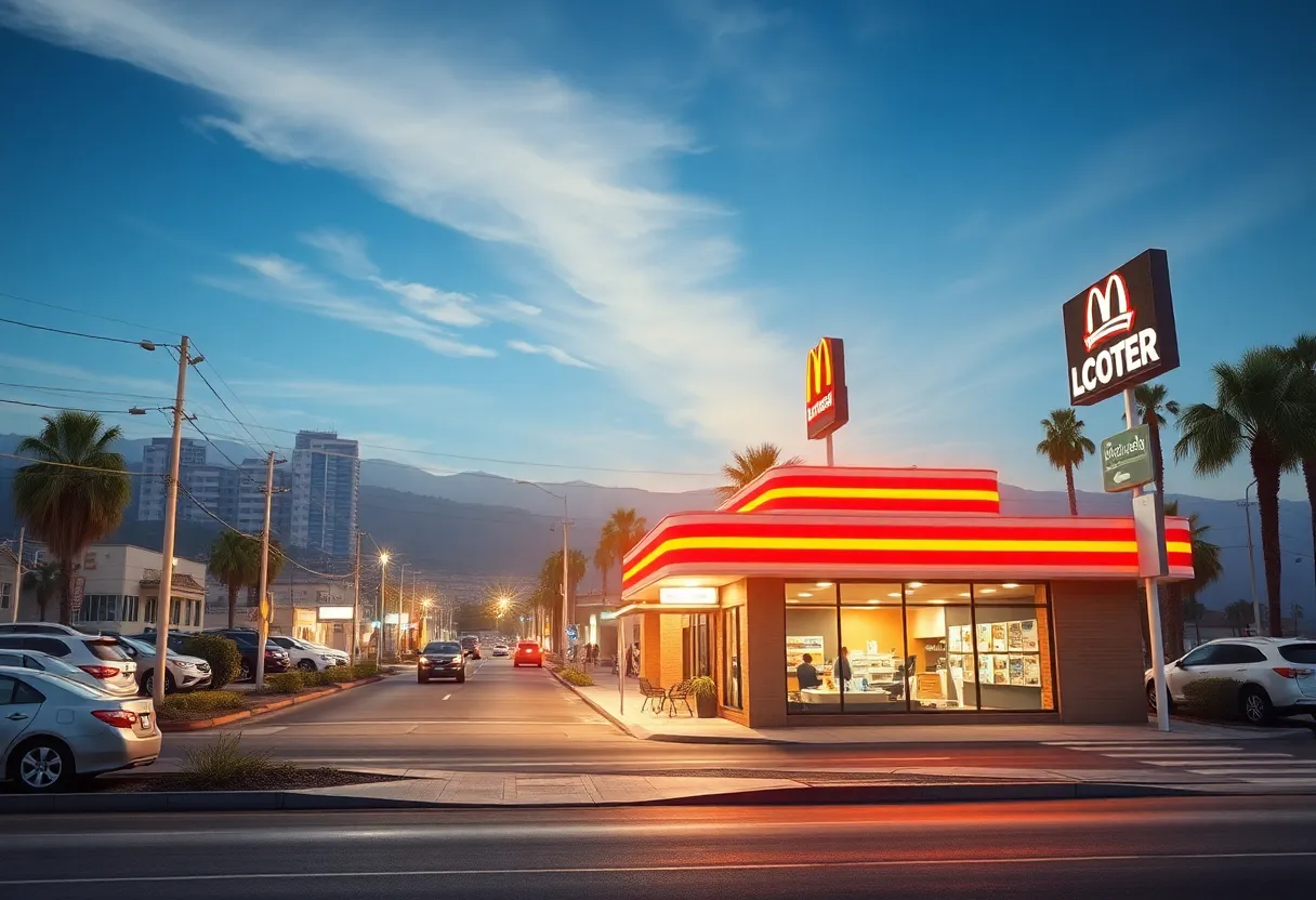 Conceptual representation of California's fast food business environment and relocation trends.