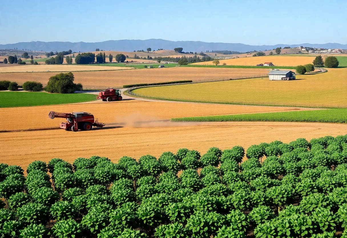 California farm showcasing agricultural technology amid labor shortages