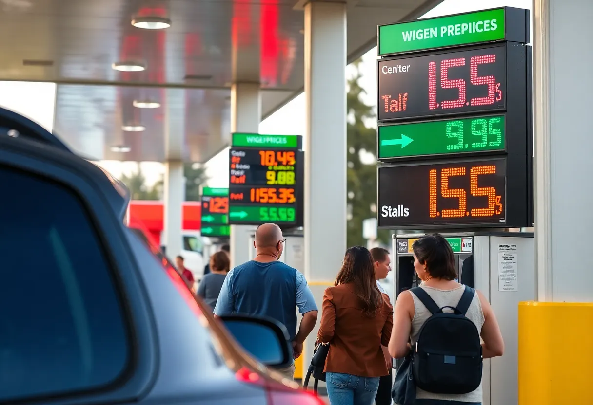 High gas prices at a California gas station