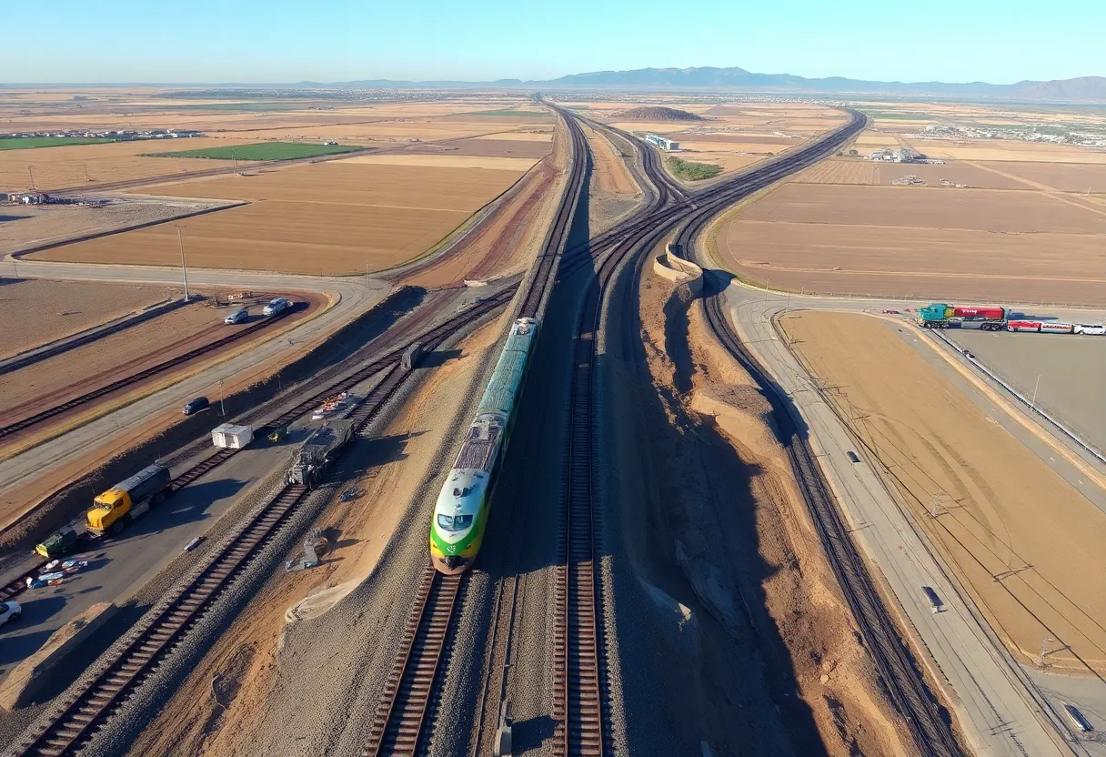 Construction site of California's high-speed rail project