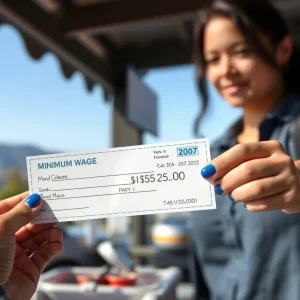 Illustration of California minimum wage increase