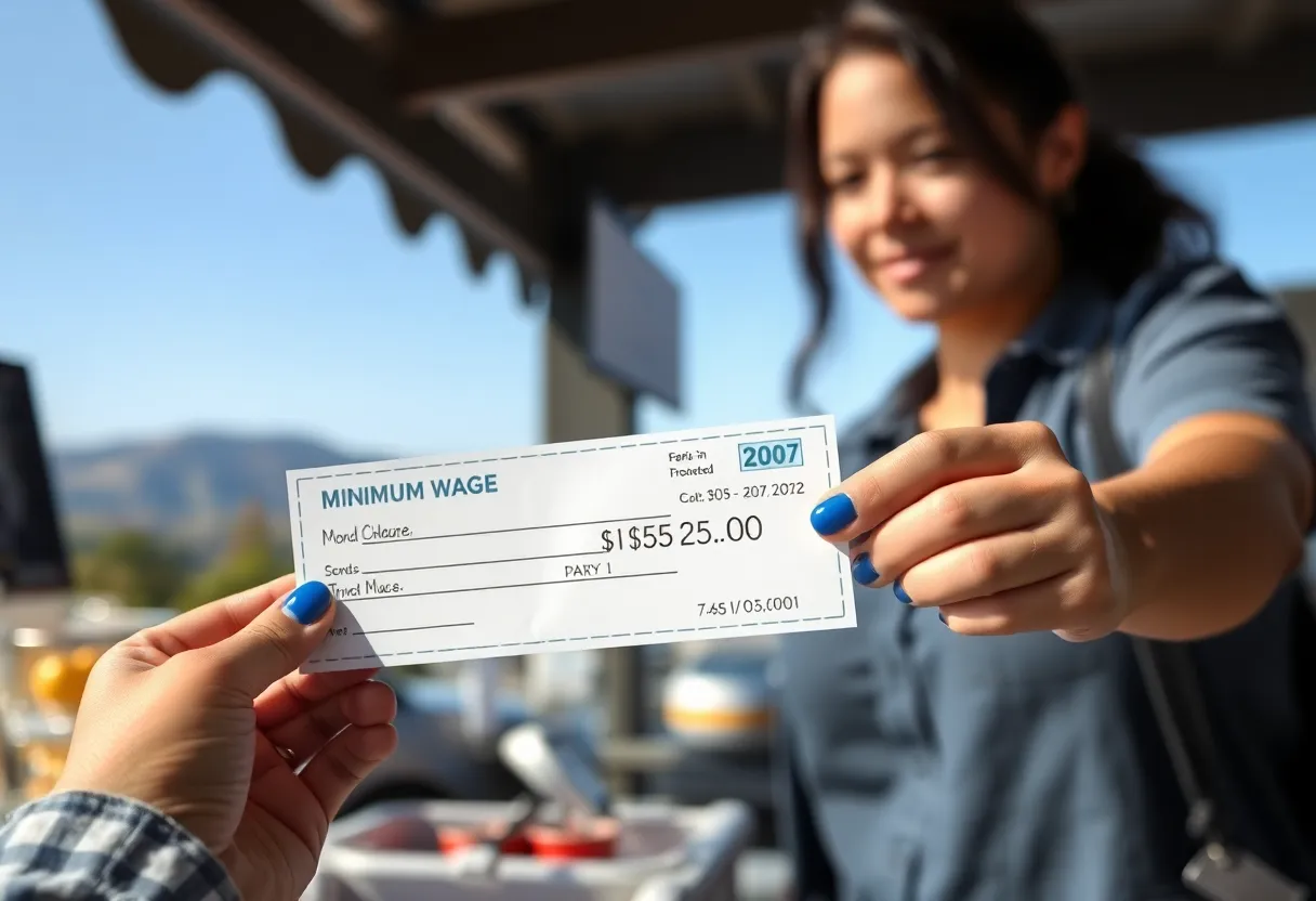 Illustration of California minimum wage increase