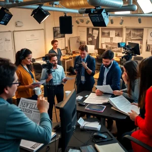 Newsroom of The California Post in Los Angeles