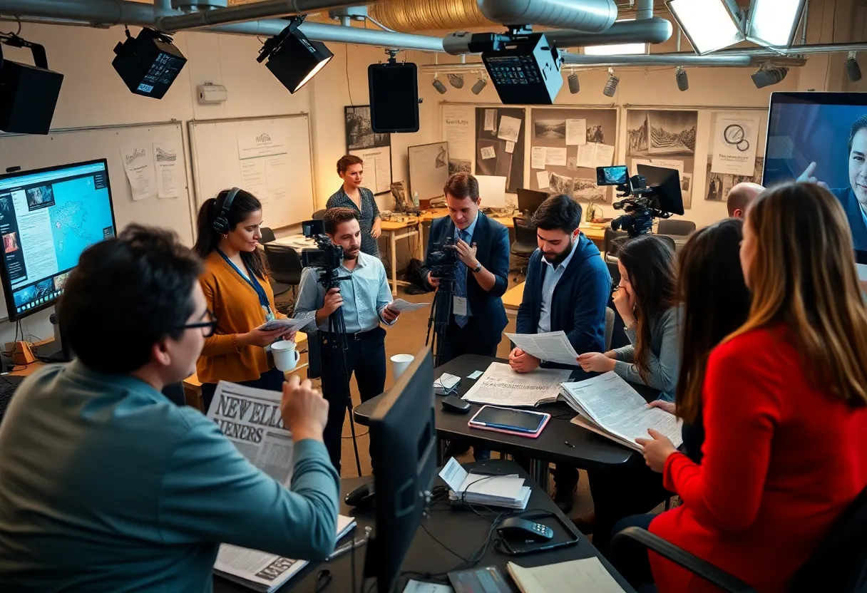 Newsroom of The California Post in Los Angeles