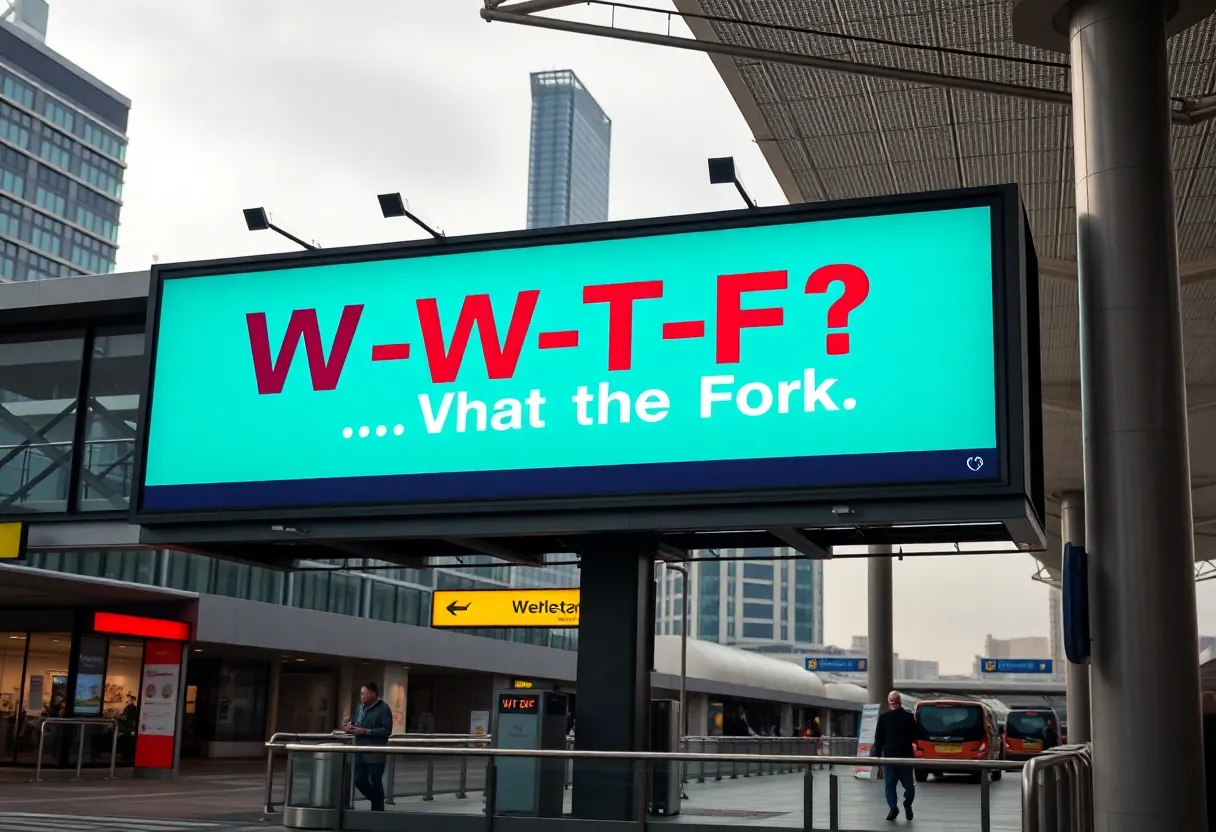Billboard campaign at Sacramento International Airport addressing rising restaurant costs.