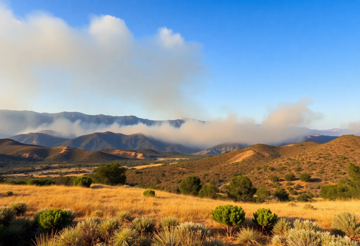 California landscape illustrating wildfire risks