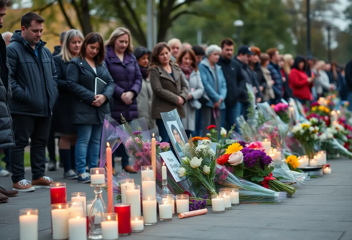 Candlelight memorial for a young girl tragically lost to violence