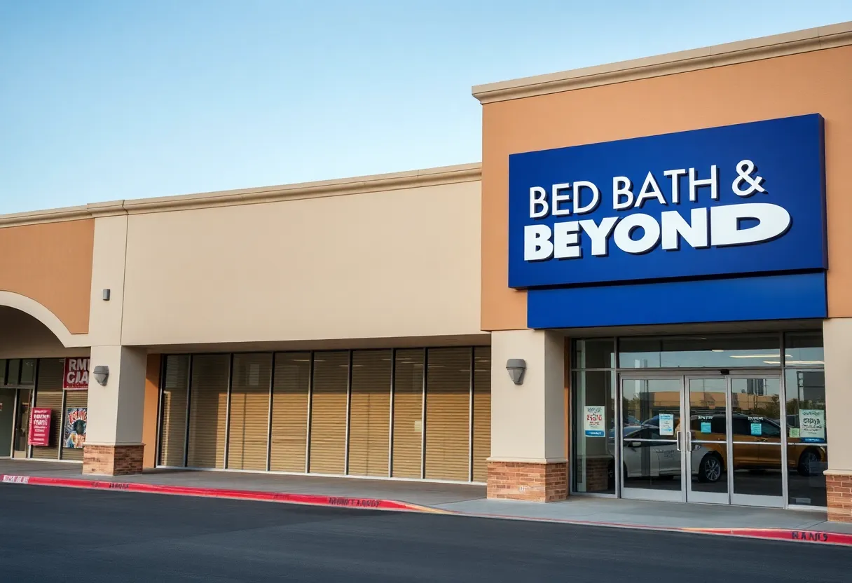 Vacant Bed Bath & Beyond store front in California