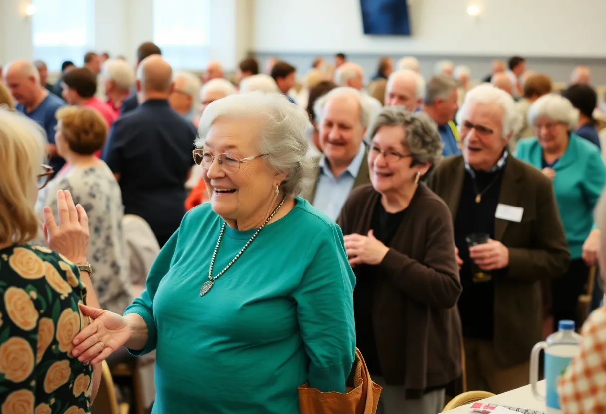 Seniors engaging at a community event.