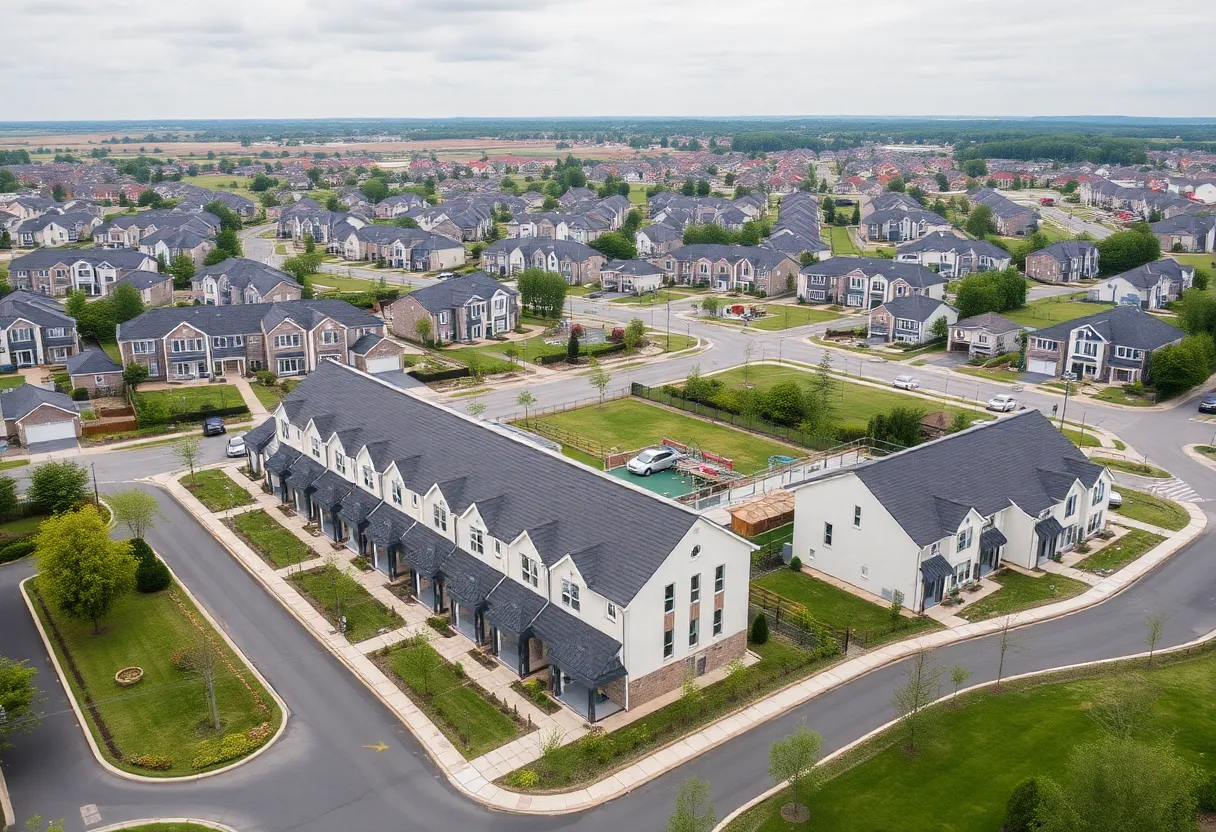 Aerial view of the approved housing development at former TBN headquarters
