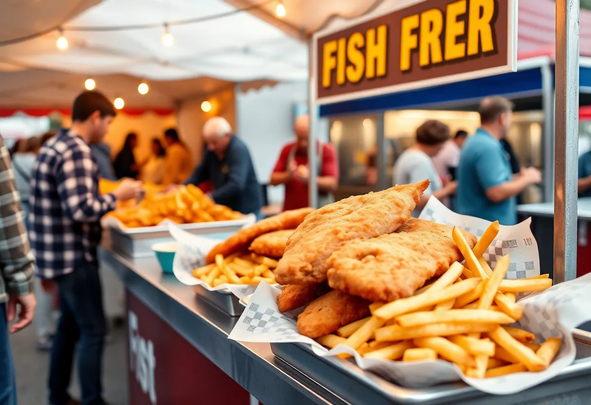 Fried fish and fries served at Hot Grease pop-up in Orange County