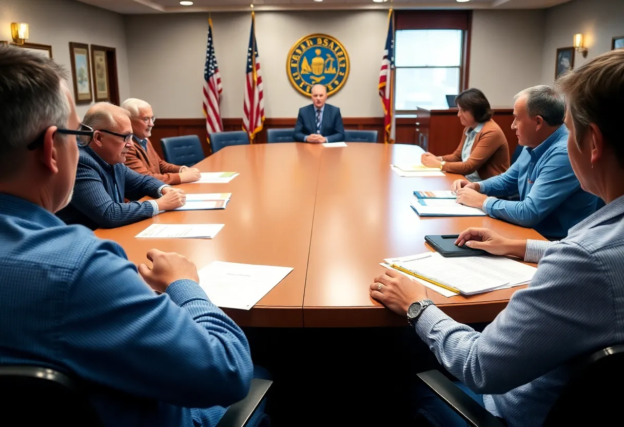 Huntington Beach City Council meeting discussing financial issues