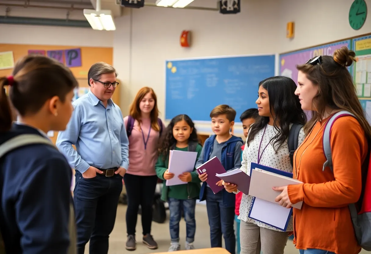 Collaborative classroom scene in Huntington Beach