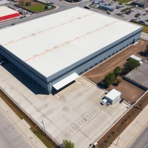 A large industrial building in Huntington Beach with office space and secure yard.