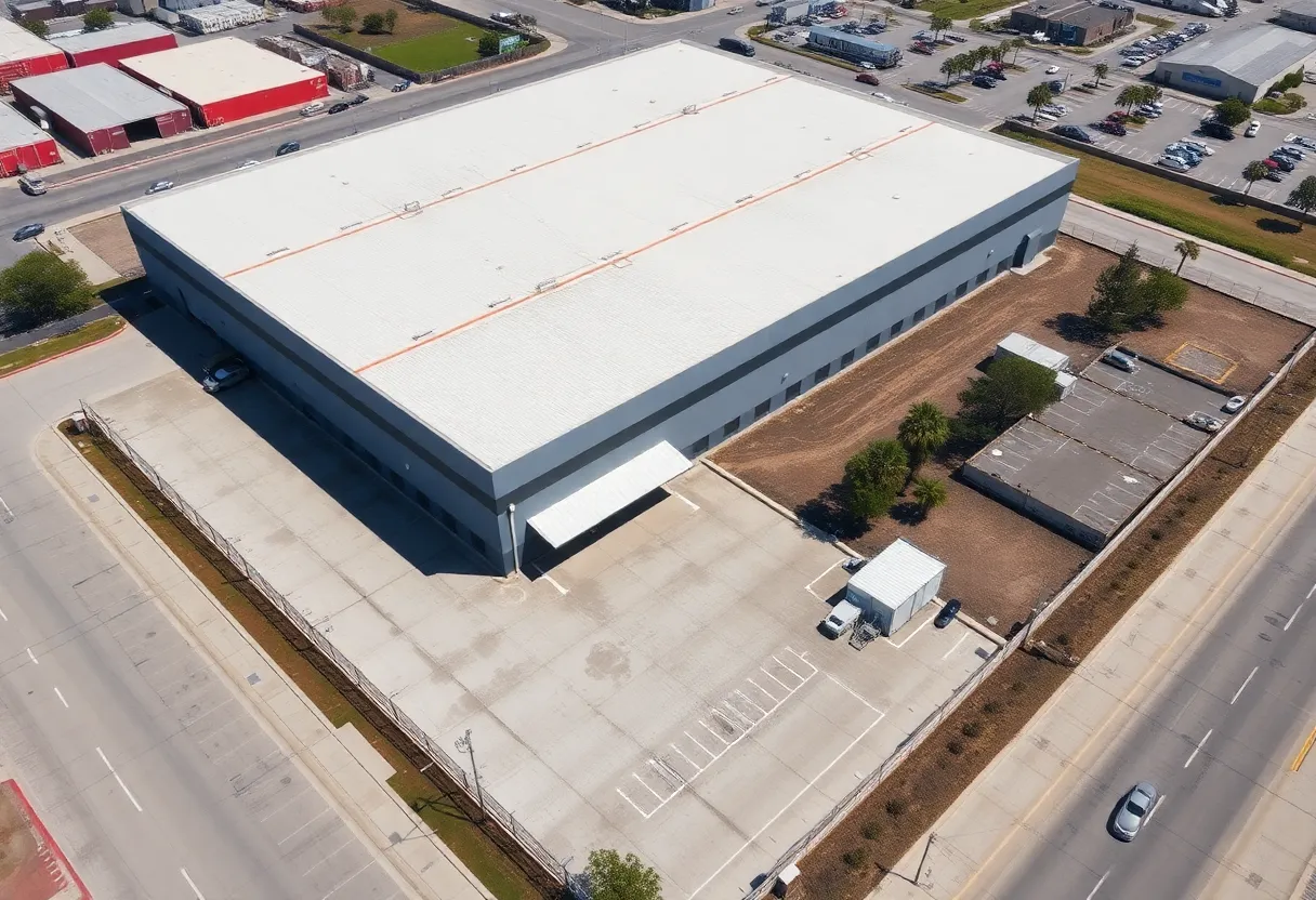 A large industrial building in Huntington Beach with office space and secure yard.