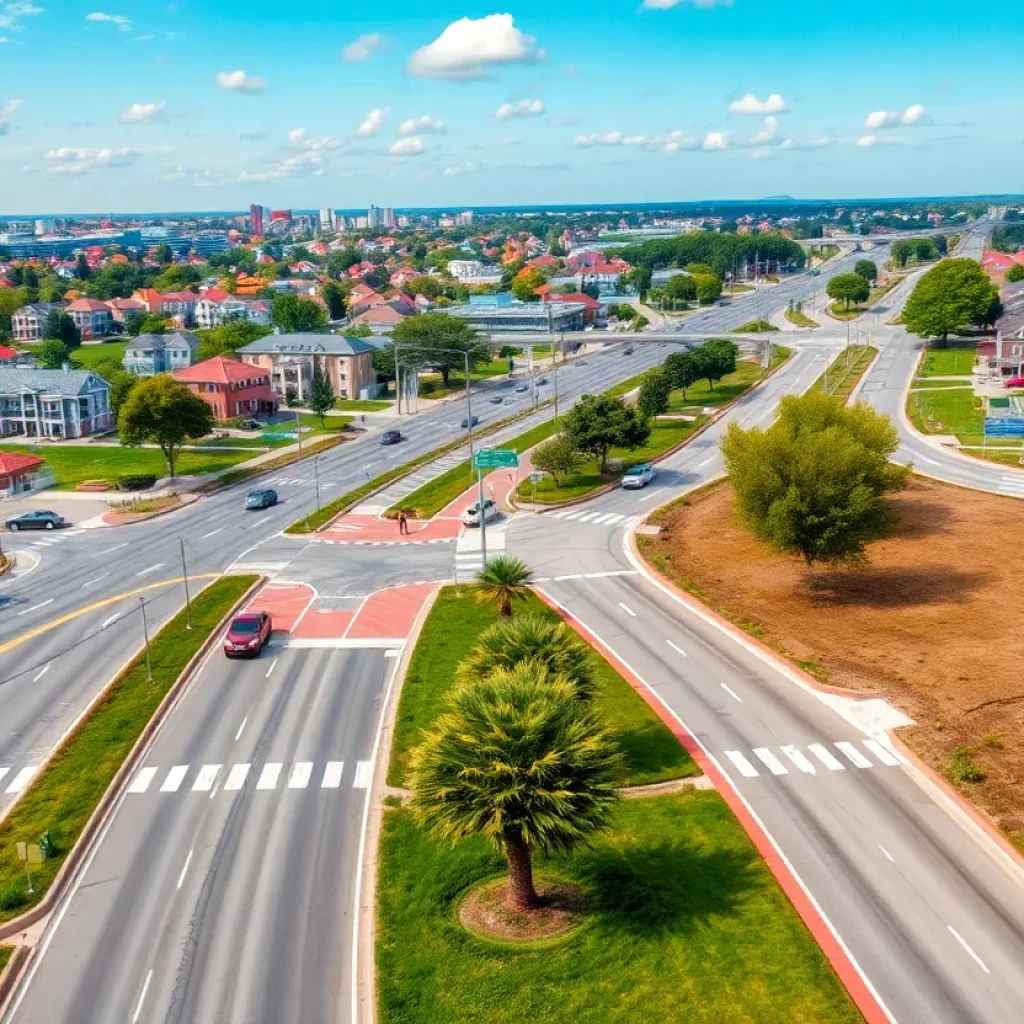 Visual representation of proposed infrastructure improvements in Orange County, including parks and roads.