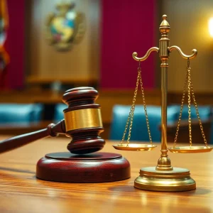 Symbolic representation of justice in a bribery case