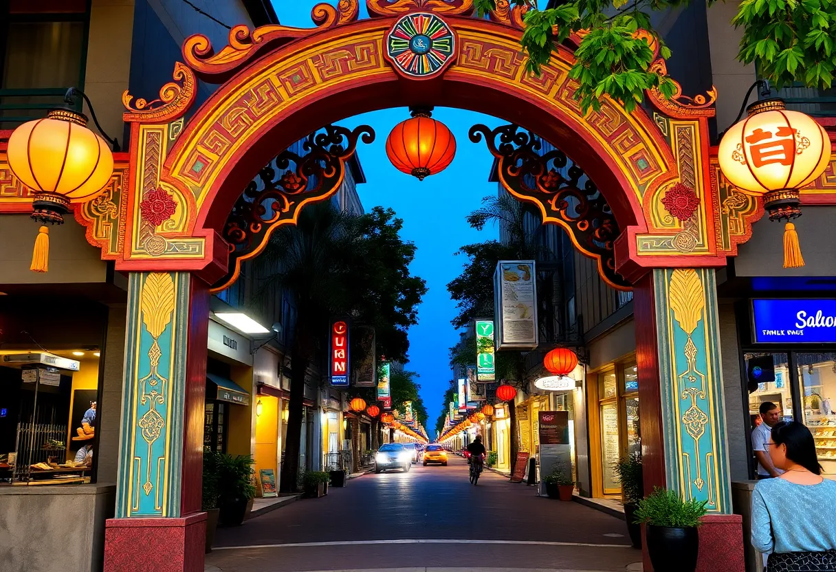 Architectural design of Little Saigon archway