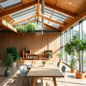 Modern architect's office focusing on sustainability