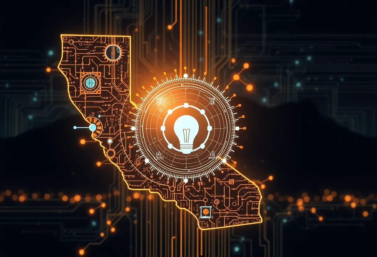 Visual representation of technology regulation in California