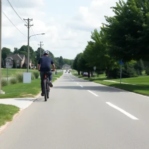 Bicycle lane in Orange County with cyclists enjoying a safer ride