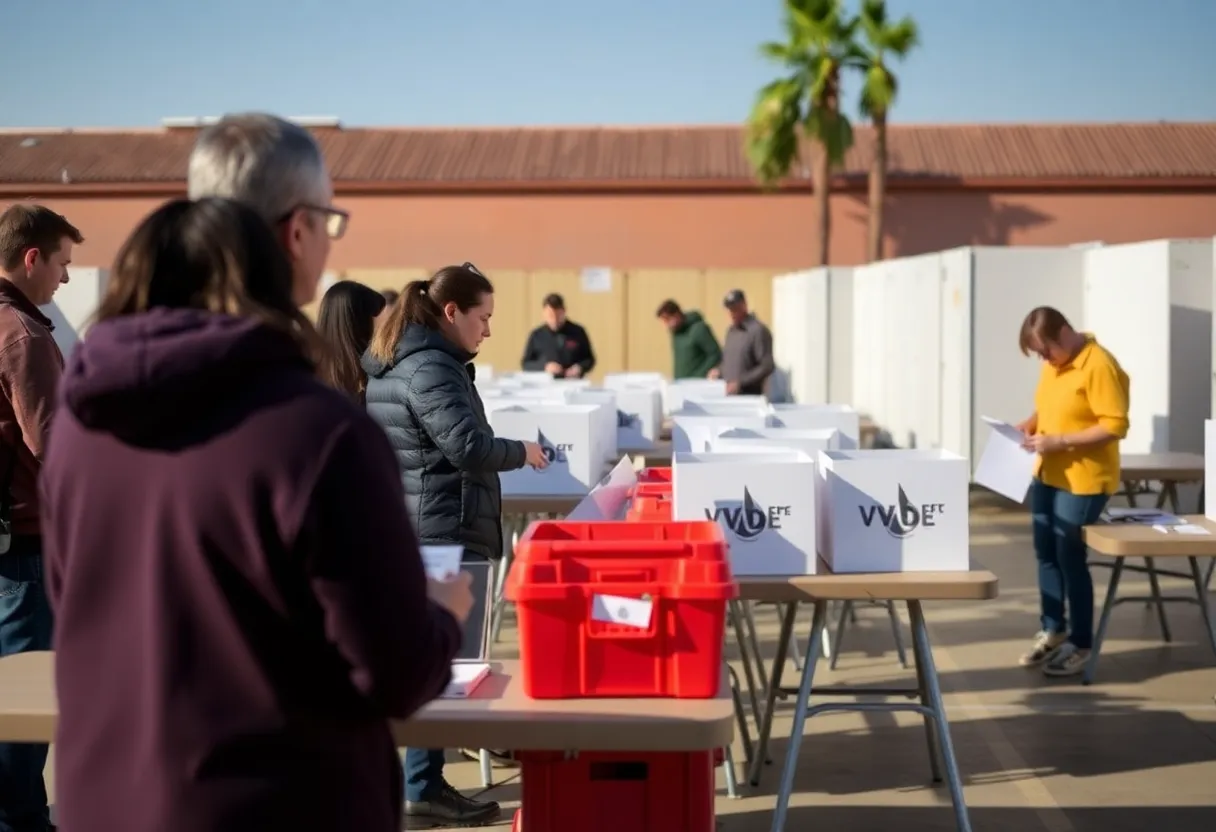 Preparation activities for emergency election in Orange County