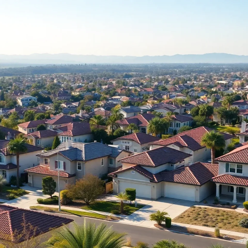 Residential homes in Orange County reflecting the housing crisis.