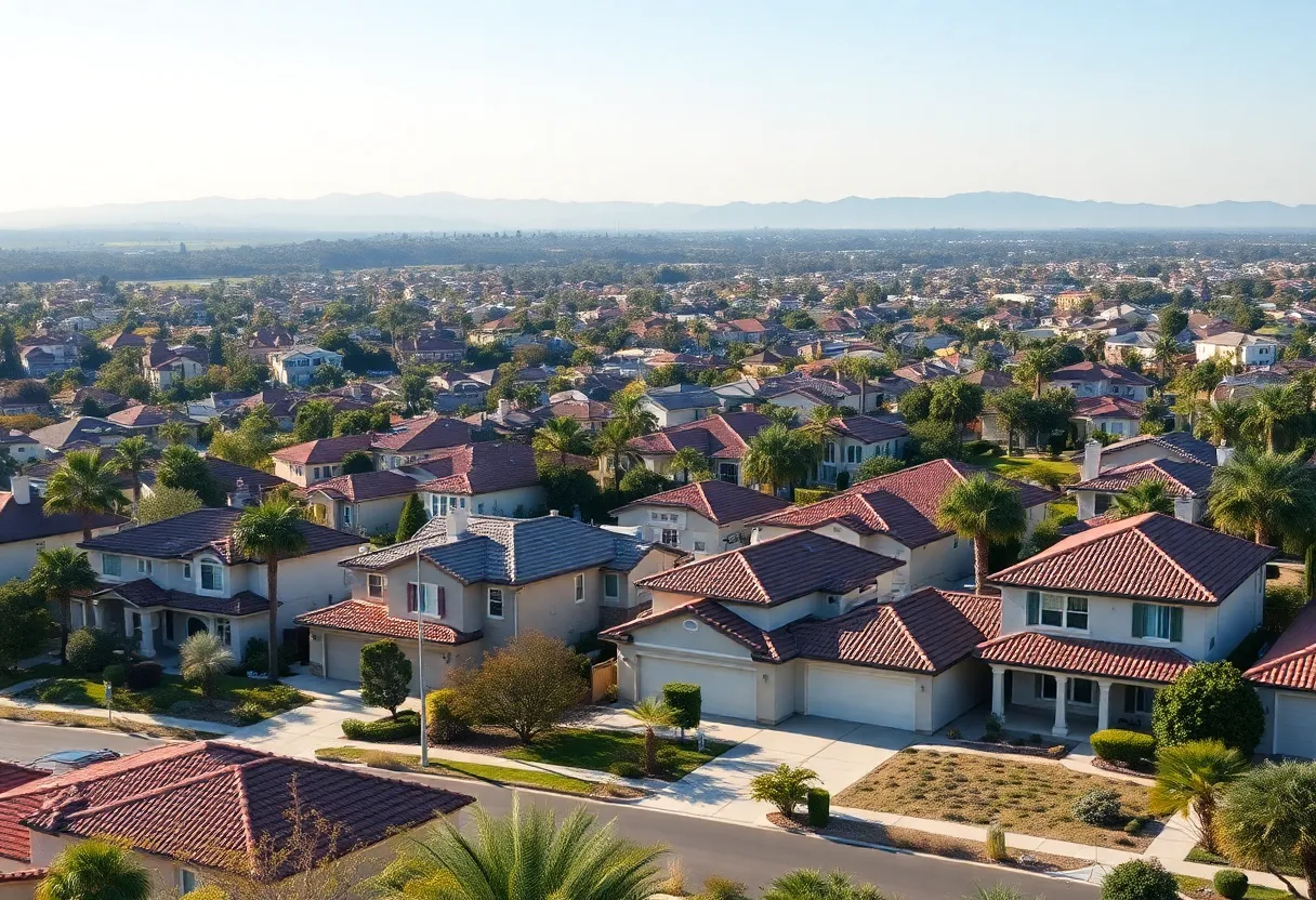 Residential homes in Orange County reflecting the housing crisis.