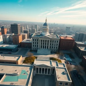Aerial view of Orange city showcasing financial decline