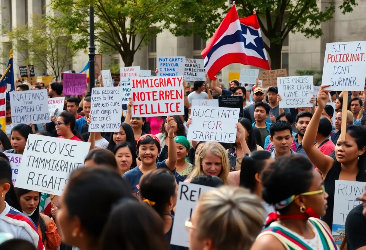 Rally for immigration rights and representation in politics
