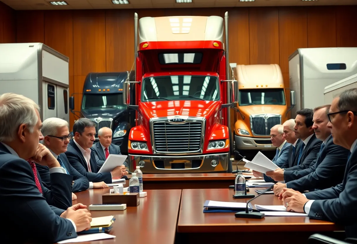 Legal dispute over truck emissions standards in California