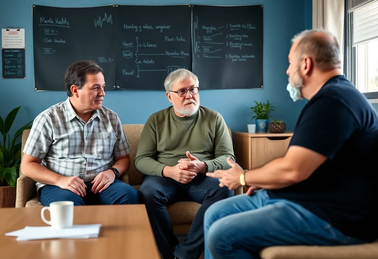 Veterans receiving mental health support in a community setting