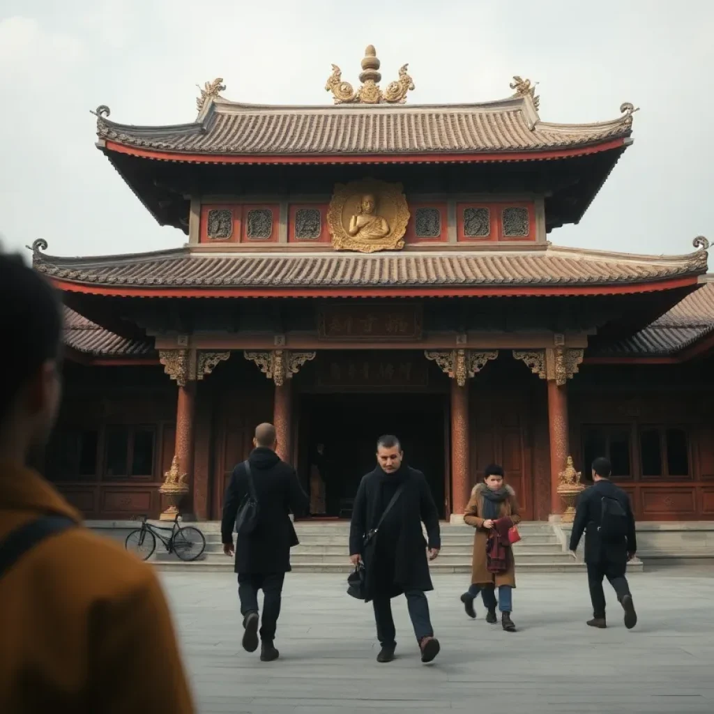 Buddhist temple reflecting concerns over a recent lawsuit