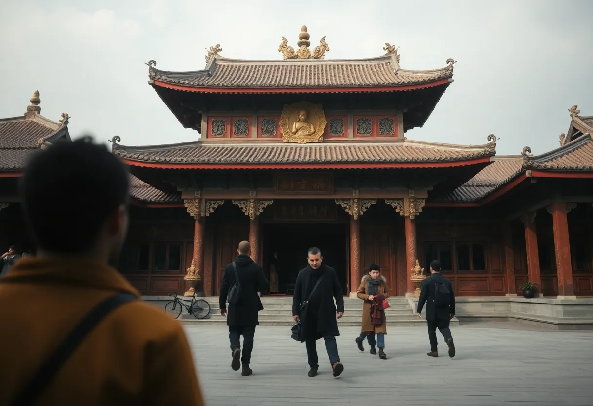 Buddhist temple reflecting concerns over a recent lawsuit