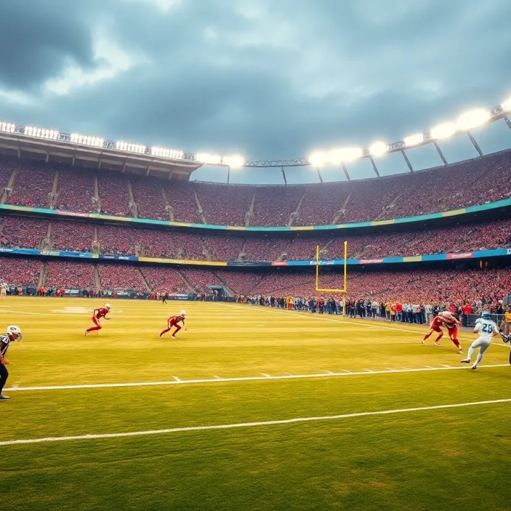 Yorba Linda Mustangs in action at SoFi Stadium