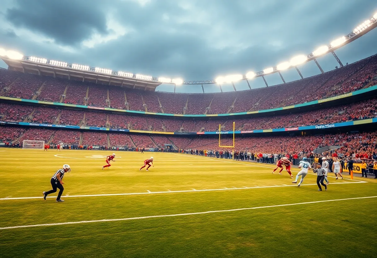 Yorba Linda Mustangs in action at SoFi Stadium