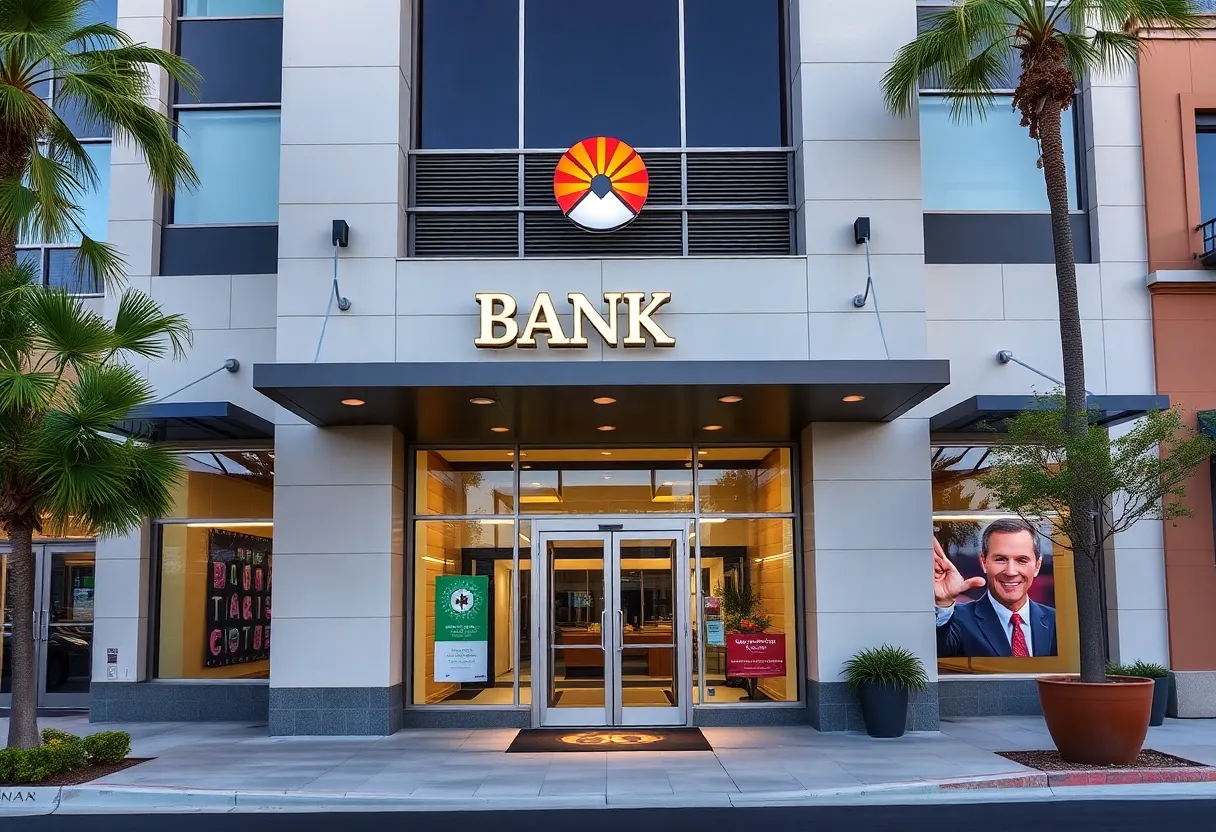 Exterior view of American Business Bank's new office in Riverside